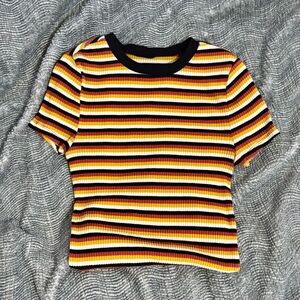 Stretchy Rib Knit Top - Size Medium